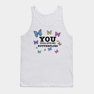 Butterflies with sign about love Tank Top